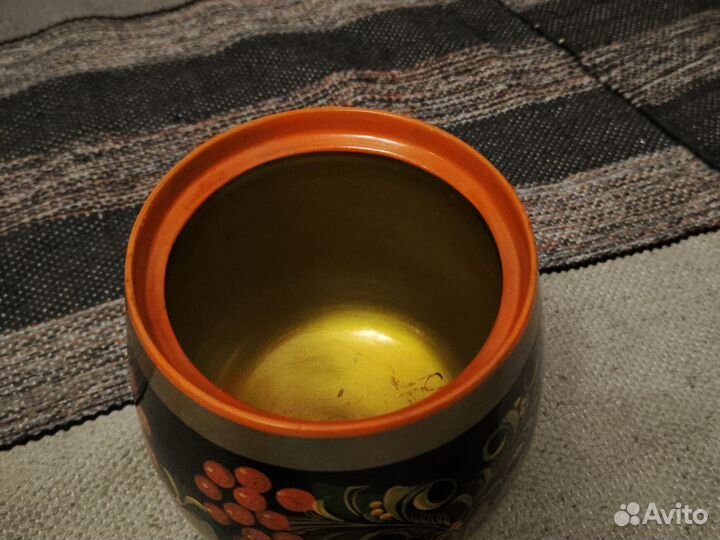 Бочонок с крышкой Хохлома и кружка