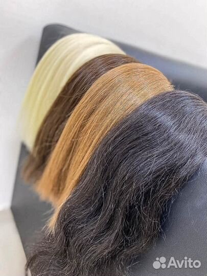 Волосы для наращивания срезы премиум натуральные