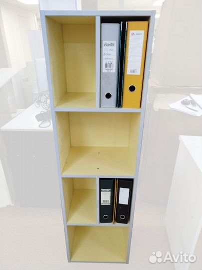 Стеллаж 400х310х1410 мм из лдсп желтый б/у