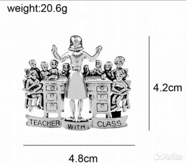 Подарок учителю брошь в барх.сумочке