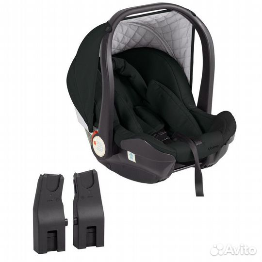 Коляска carello 3 в 1 Ultimo черная рама хром