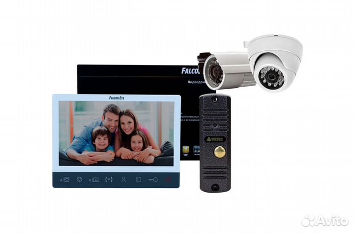 Видеонаблюдение AHD MilanoHD-02B 2 камеры/домофон