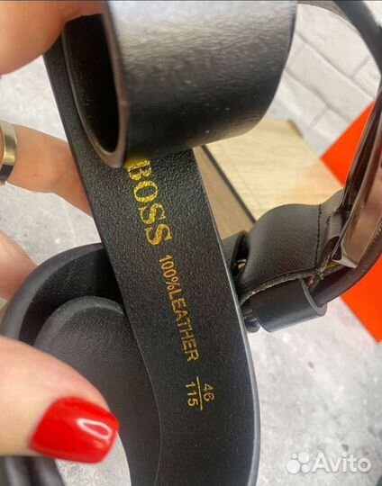 Мужской кожаный ремень hugo boss