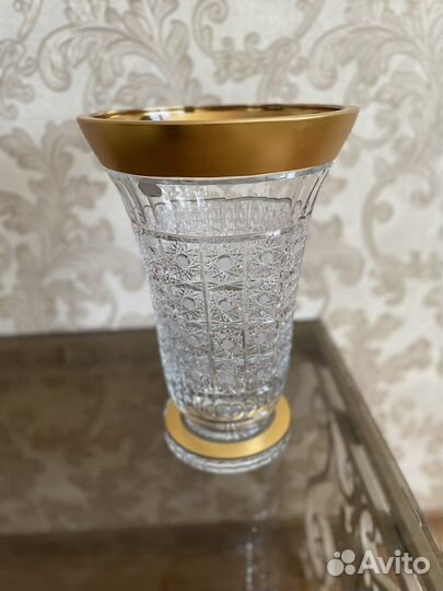 Хрустальная ваза богема