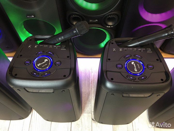 Портативная блютуз колонка с микрофоном