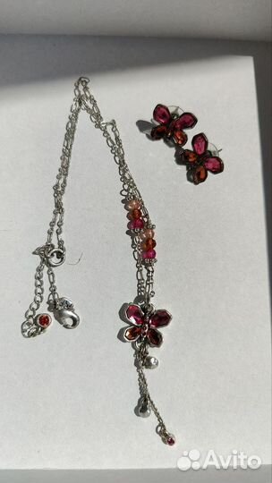 Комплект серьги и подвеска