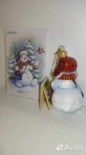 Елочная игрушка Снеговик Ариель