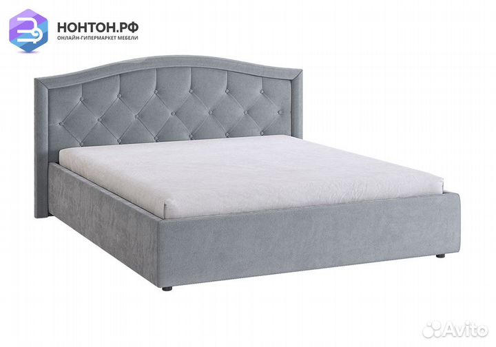 Кровать Верона 2 1.6 м серая