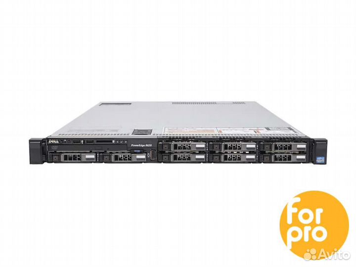 Сервер dell R620 8SFF 2xE5-2643v2 176GB, H710