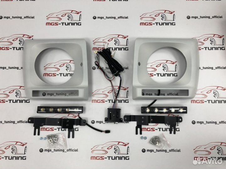 Очки черные диоды Mercedes G-class w463 под окрас