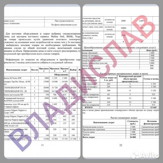 Бизнес план для социального контракта