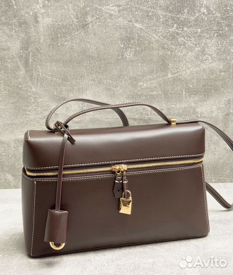 Сумка через плечо Loro Piana кожа шоколад