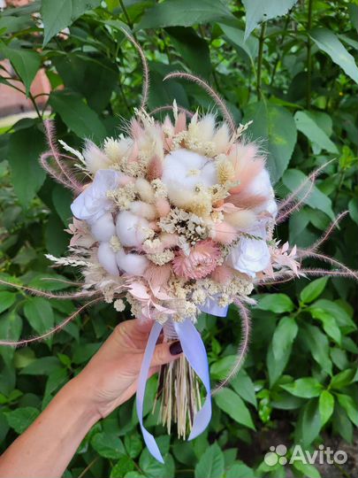 Свадебный букет из сухоцветов