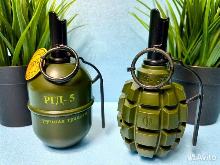 Зажигалка граната + пепельница из металла