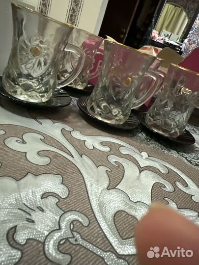 Хрустальные стаканы для чая