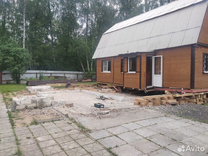 Ремонт фундамента, замена венцов, подъем домов