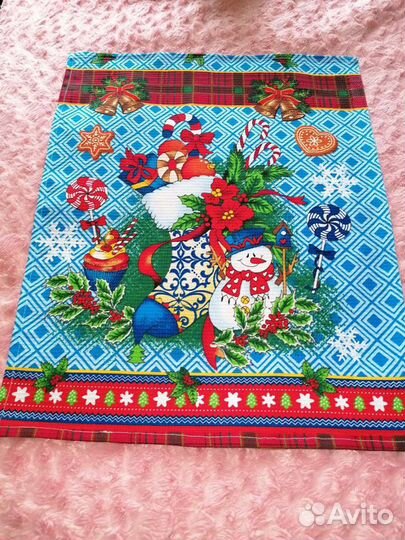 Вафельные кухонные новогодние полотенца