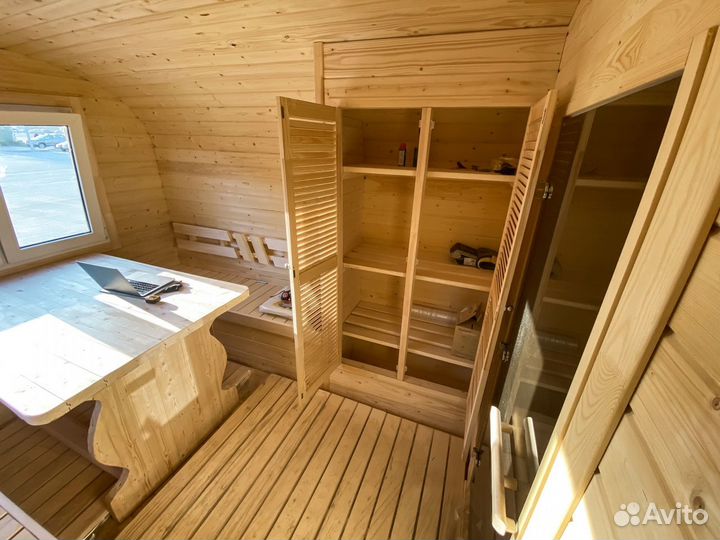 Баня бочка Квадро под ключ