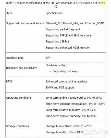 Плата 20G для Huawei NE40E/NE80E/CX600