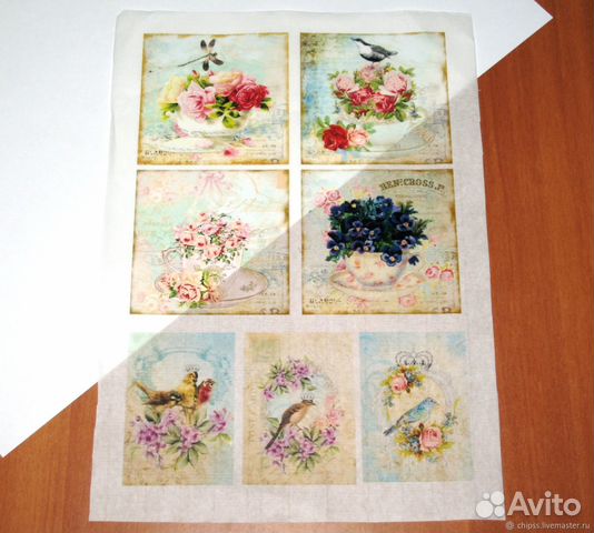 Печать на рисовой, салфетках и др. для декупажа купить в Челябинске ...