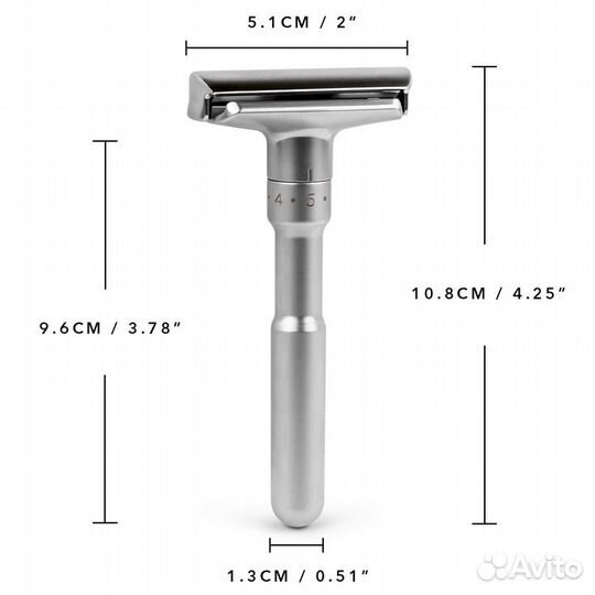 Бритва безопасная Qshave (аналог Merkur Futur)