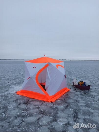 Палатка для зимней рыбалки Медведь куб 2 бу