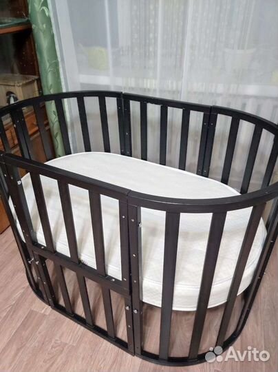Детская кроватка трансформер круглая