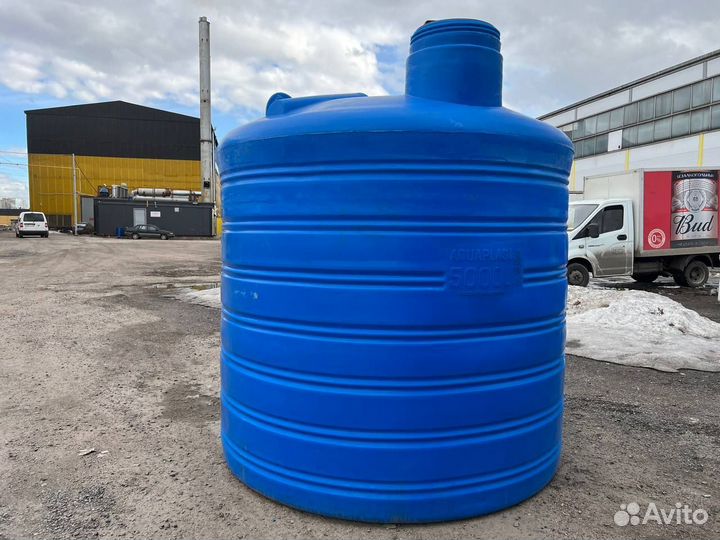 Бак пластиковый пищевой 5 кубов (вертикальный, пов