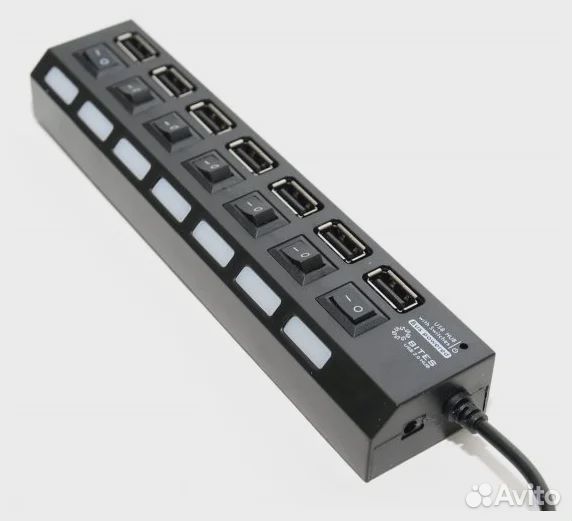 USB-концентратор 5bites HB27-203P, 7 разъемов