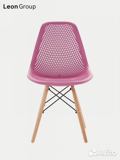 Стул ажурный в стиле eames светло-сиреневый