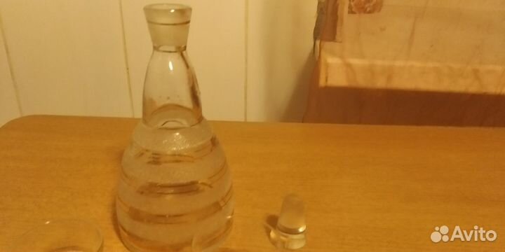 Набор из штофа и 3 стопок Чехословакия 1960-1975гг