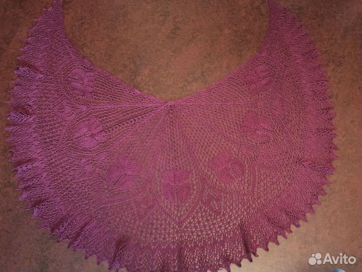 Шаль из мериноса с шёлком