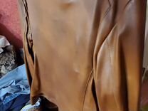 Кожаная куртка мужская 52 54 (коричневая)