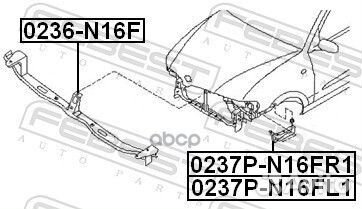 Усилитель бампера переднего 0236N16F Febest