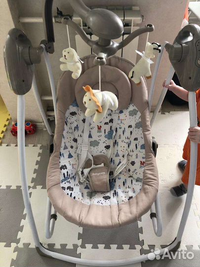 Детские электро качели BabyCare Butterfly 2 в 1