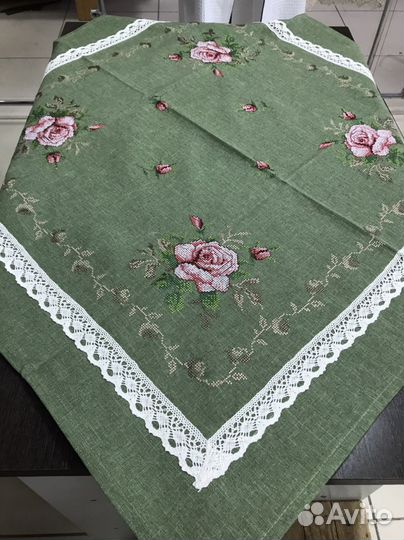 Салфетки льняные ажурные