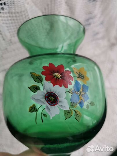 Вазочки для цветов цветное стекло СССР винтаж