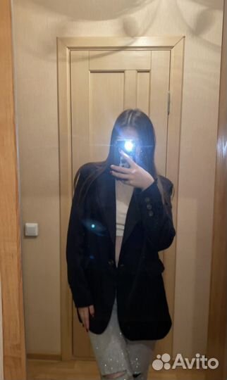 Пиджак женский черный оверсайз