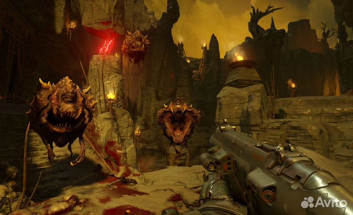 Игра Doom (PS4) б/у, Полностью Русский