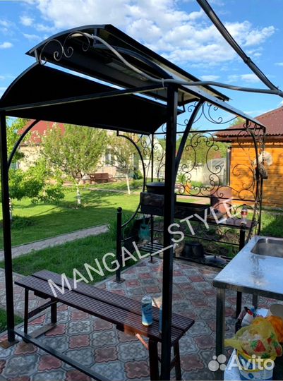 Мангал с крышей