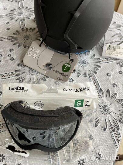 Продаю горнолыжный шлем и очки