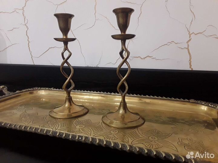 Латунные подсвечники винтаж