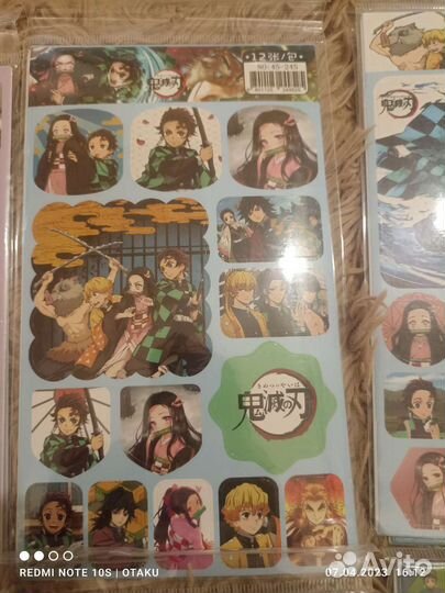 Аниме наклейки клинок рассекающий демонов