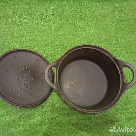 Казан чугунный 3 л с крышкой