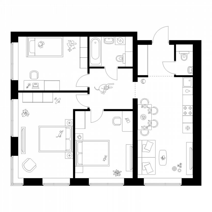 3-к. квартира, 76,4 м², 5/50 эт.