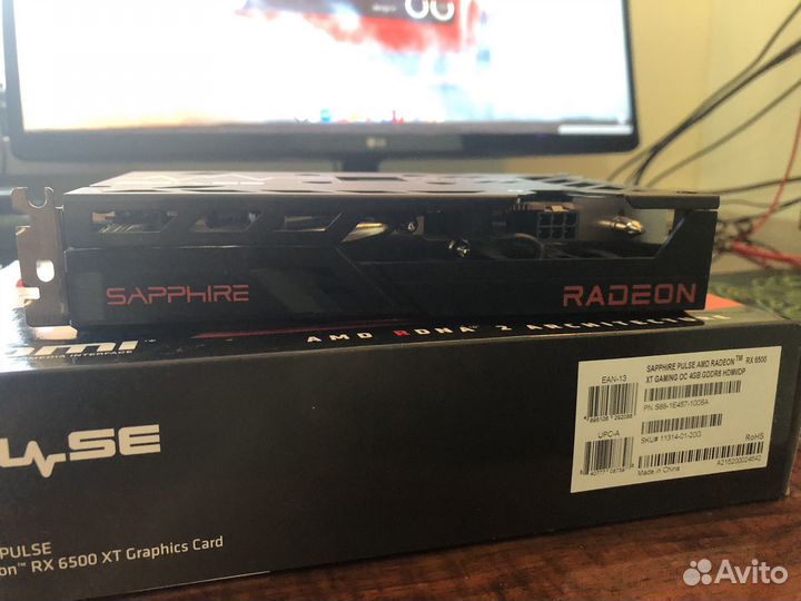 Видеокарта AMD Sapphire pulse rx 6500xt