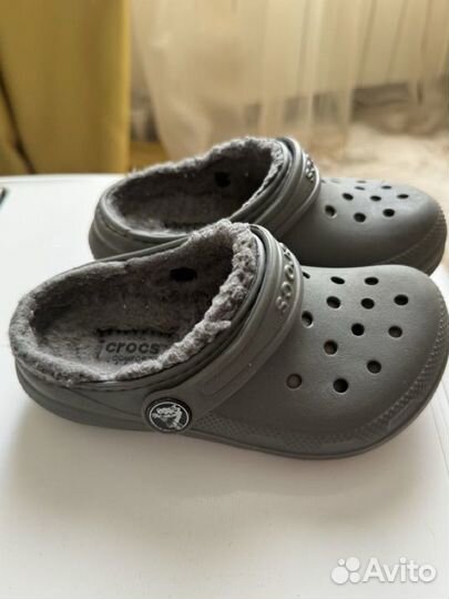 Теплые детские crocs