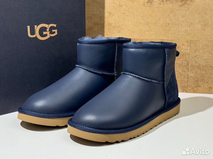 Угги Ugg Mens Classic Mini Metallic Navy