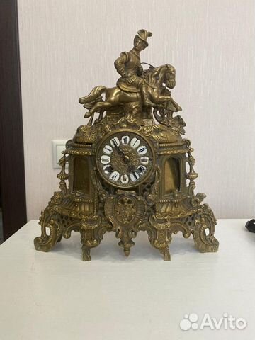Старинные коллекционные каминные часы 19 век герма