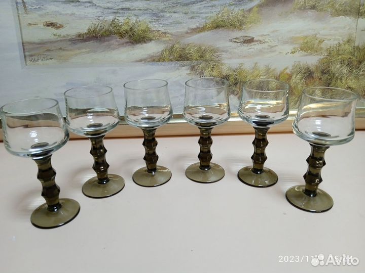 Фужеры рюмки Цветное Стекло СССР
